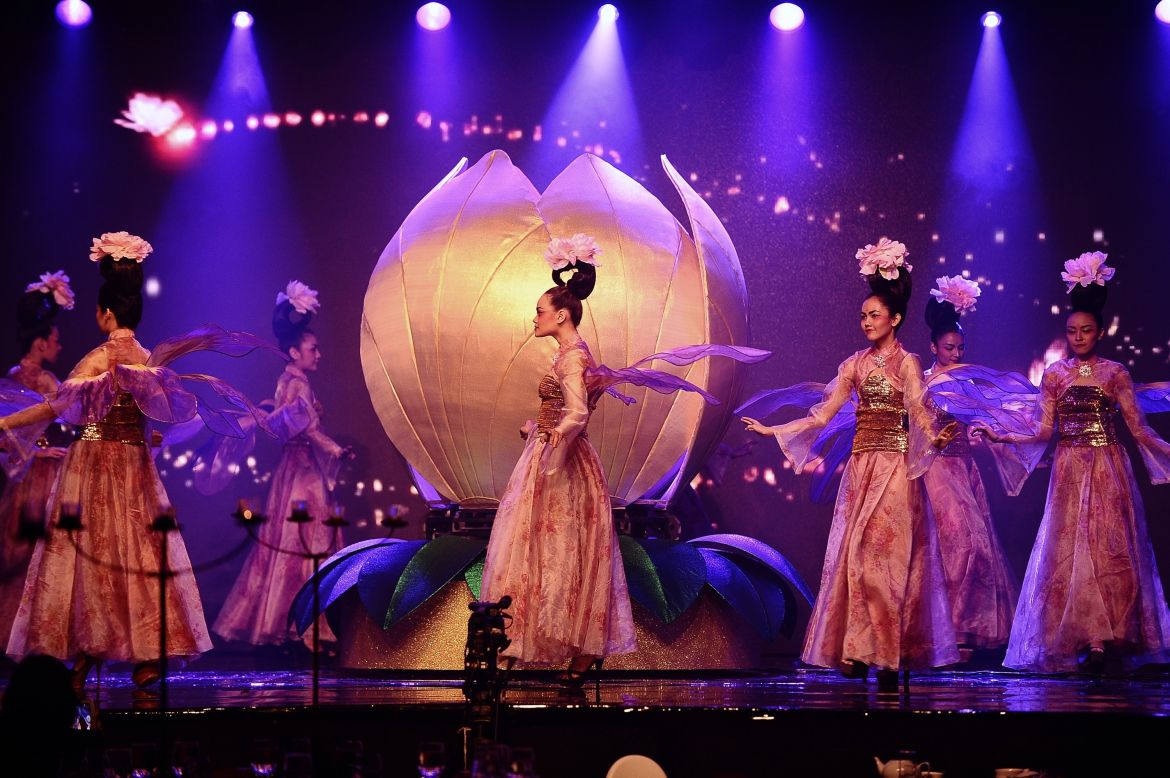 Actors perform on stage during the Beauty of China Opera show at the Pakuwon Ballroom in Surabaya, Indonesia, on January 30. Chinese opera, a tradition dating back more than 500 years, is performed as part of Lunar New Year celebrations.