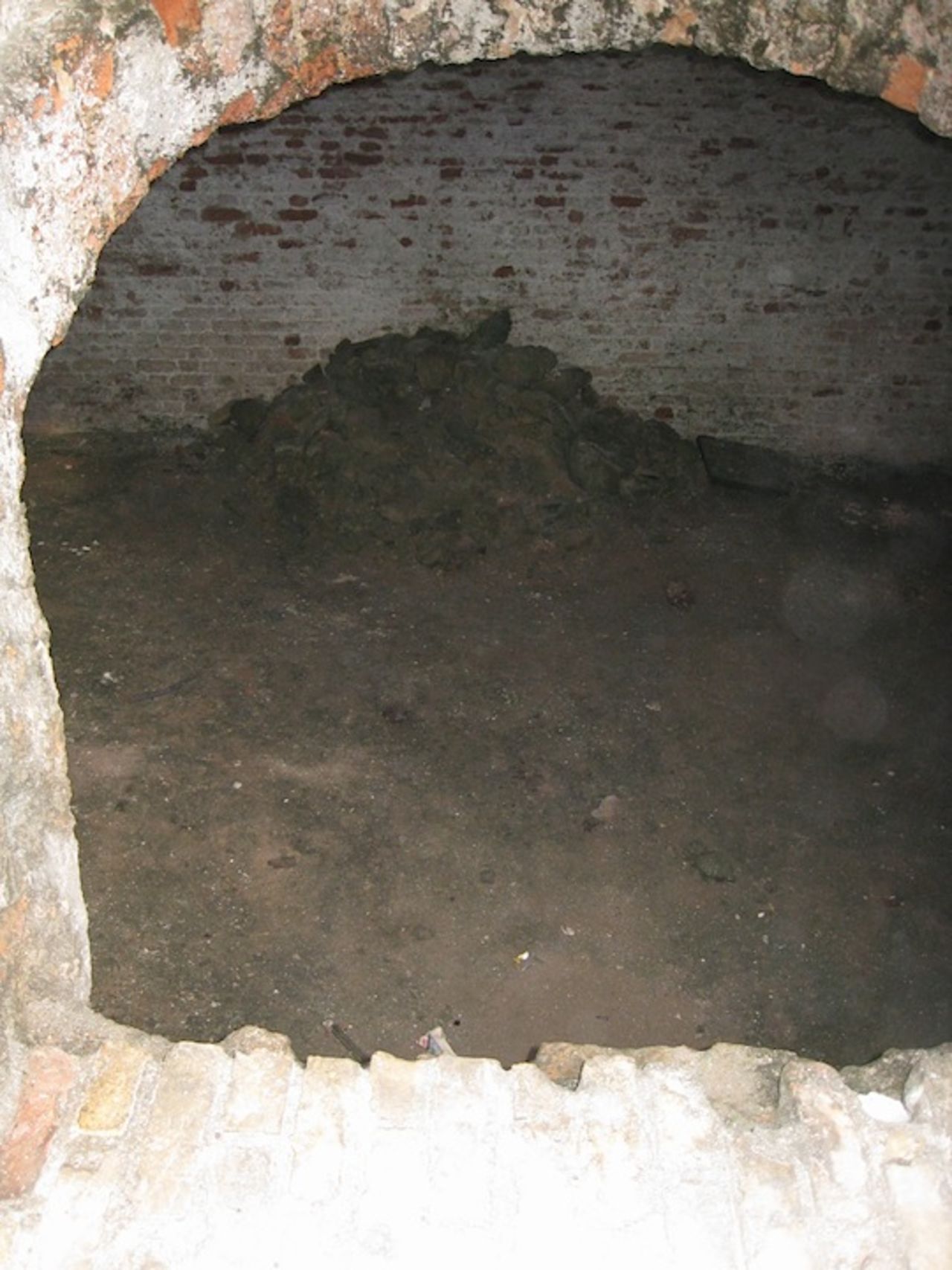 A view into the walking tunnel, where slaves were walked from the dungeons to the Door of No Return. They only surfaced briefly, to walk through the door and on to a waiting ship, where they were taken to the Americas. About 40% of the slaves died.