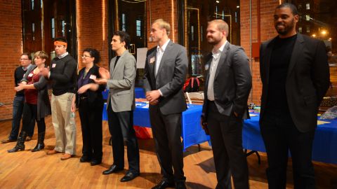 Educators and entrepreneurs collide at pitch night.