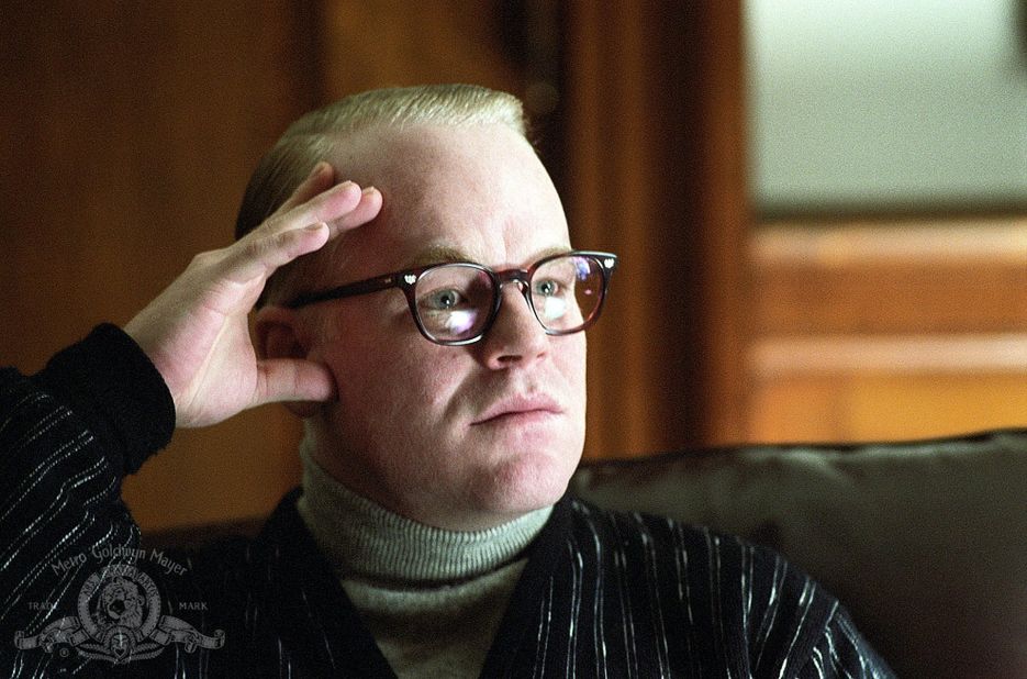 Hoffman plays the title role in 2005's "Capote." He won the Oscar for best actor in a leading role for his performance as Truman Capote, who wrote "In Cold Blood." Hoffman also won a Golden Globe for the role.