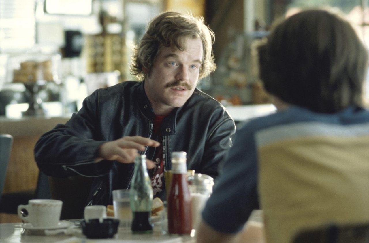 Hoffman plays Lester Bangs in 2000's "Almost Famous." He delivers one of the film's most memorable scenes when he advises Patrick Fugit's character, William Miller, that "the only true currency in this bankrupt world is what we share with someone else when we're uncool."