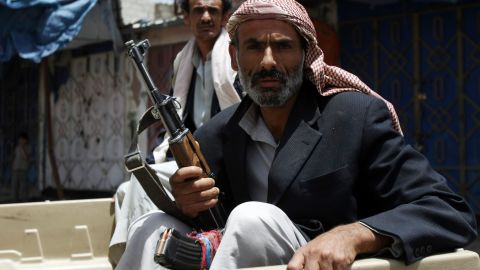 Shiite Houthi rebels have overrun a stronghold in northern Yemen controlled by members of the Sunni Hashid tribe, pictured above.