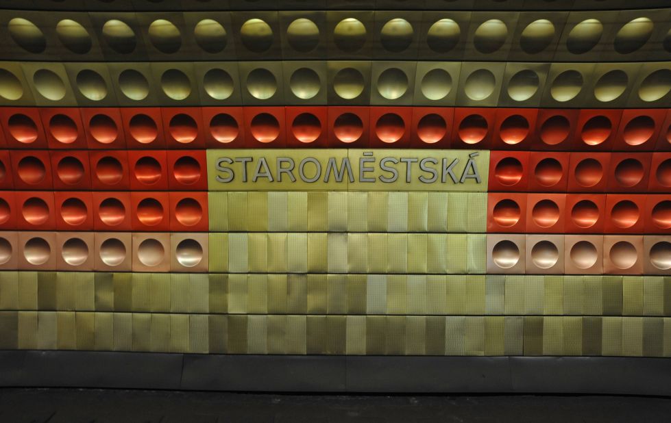 Actually, all of Prague's stations, not just Staromestska deserve a place here for the unforgettable dimpled wall design, different for each stop and just on the fun side of good taste.