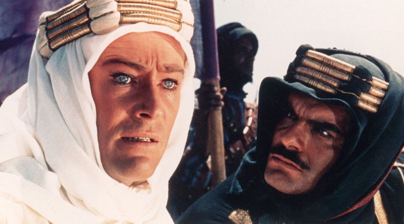 Omar Sharif, who <a href="http://www.cnn.com/2015/07/10/entertainment/omar-sharif-dies/index.html">died Friday, July 10, at 83</a>, rose to international stardom with his performance opposite Peter O'Toole, left, in "Lawrence of Arabia" (1962). His work earned him a Golden Globe win and an Oscar nomination. 
