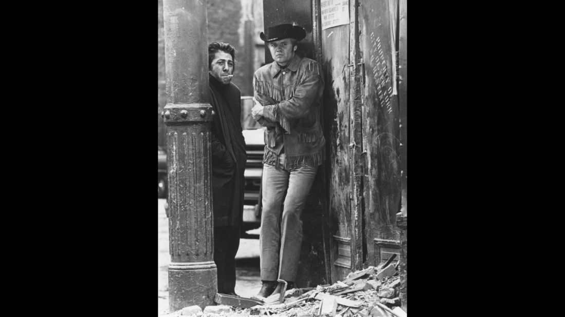 "Midnight Cowboy," starring Dustin Hoffman and Jon Voight, turns some audiences off with its liberal helpings of sex, seediness and its X rating. But that doesn't stop the Oscars from awarding it best picture, best director for John Schlesinger and best adapted screenplay for Waldo Salt at the ceremony held in 1970. 