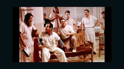<strong>"One Flew Over the Cuckoo's Nest" (1976):</strong> "One Flew Over the Cuckoo's Nest" captured all four top Academy Awards, a feat that had not been accomplished in more than 40 years (not since "It Happened One Night.") Besides best picture, the movie took home Oscars for best director (Milos Forman), actor (Jack Nicholson) and actress (Louise Fletcher). It won a fifth for best adapted screenplay. In this film of Ken Kesey's novel, Nicholson, second from left, struck a chord with audiences as McMurphy, a rebellious inmate in a mental institution who faces off against the ultimate authority figure, Nurse Ratched (Fletcher).