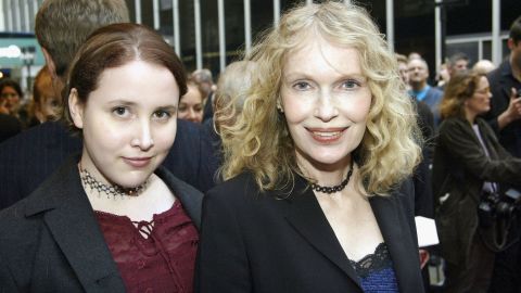Mia Farrow and then-teen daughter Malone Farrow arrive at the opening night of "Gypsy" on Broadway at The Shubert Theatre in 2003 in New York. Malone previously went by the name "Dylan" and has accused Woody Allen of assaulting her when she was 7 years old, <a href="http://www.cnn.com/2014/02/01/showbiz/dylan-farrow-open-letter/">a claim Allen has denied.</a>