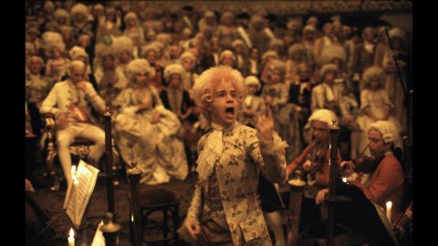<strong>"Amadeus" (1985):</strong> Another epic, "Amadeus" was based on Peter Shaffer's award-winning play about composer Wolfgang Amadeus Mozart (Tom Hulce) and his rival, Antonio Salieri. The film won eight Oscars, including awards for director Milos Forman -- his second, after "One Flew Over the Cuckoo's Nest" -- and star F. Murray Abraham, who played Salieri.
