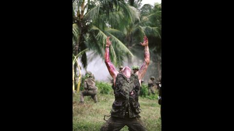 <strong>"Platoon" (1987):</strong> "Platoon" made headlines in 1986 for its blunt and unsparing look at the U.S. experience in Vietnam. It follows a small group of men, including leaders Willem Dafoe, pictured, and Tom Berenger, who play on the loyalties of raw recruit Charlie Sheen. The film made director and writer Oliver Stone, himself a Vietnam veteran, a household name. "Platoon" won four Oscars, including best picture and best director.