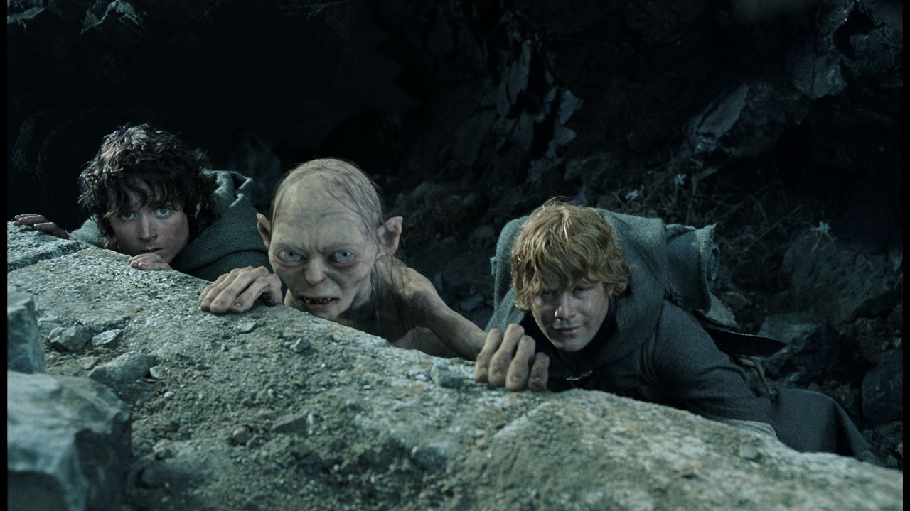 <strong>"Lord of the Rings: The Return of the King" (2004):</strong> The final film in Peter Jackson's "The Lord of the Rings" trilogy, "The Return of the King," swept all 11 categories in which it was nominated -- including best picture. From left, Elijah Wood, Andy Serkis and Sean Astin play three of J.R.R. Tolkien's characters: Frodo Baggins, Gollum and Samwise Gamgee. 