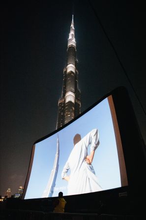 One of the most poignant moments in the documentary about the singing competition, Champ of the Camp, was when one contestant, Adnan, who helped build the Burj Khalifa, returned to the tower for the first time and ponders what life must be like inside the world's tallest building. The film's world premier was set against the Burj Khalifa, and attracted 12,000 viewers.