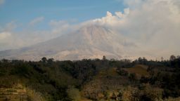 Mt. Sinabung is an impressive sight from all vantage points in the area. The constant funnel of smoke can be seen from kilometers away on all directions.