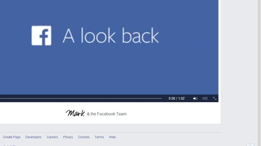 Facebook look back