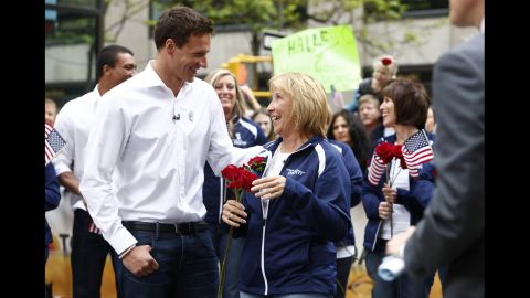 U.S. swimmer Ryan Lochte and his mother, Ileana, appear on the "Today" show in 2012.