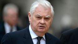 LONDON, ENGLAND - APRIL 17: Former Cabinet Minister Lord Norman Lamont leaves the Ceremonial funeral of former British Prime Minister Baroness Thatcher at St Paul's Cathedral on April 17, 2013 in London, England. Dignitaries from around the world today join Queen Elizabeth II and Prince Philip, Duke of Edinburgh as the United Kingdom pays tribute to former Prime Minister Baroness Thatcher during a Ceremonial funeral with military honours at St Paul's Cathedral. Lady Thatcher, who died last week, was the first British female Prime Minister and served from 1979 to 1990. (Photo by Jeff J Mitchell/Getty Images)