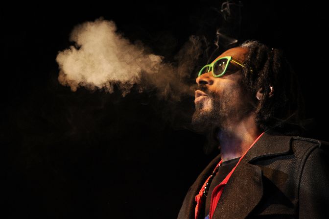Snoop is such a fan of pot, he created <a href="index.php?page=&url=http%3A%2F%2Fwww.youtube.com%2Fwatch%3Fv%3DHkfC2dfNHGM%26feature%3Dplayer_embedded" target="_blank" target="_blank">"Rolling Words: A Smokable Songbook,"</a> a book of lyrics ... printed on rolling papers. You can even light a match on the book's spine. He is pictured at the inaugural High Times U.S. Cannabis Cup in Denver on April 19, 2013.
