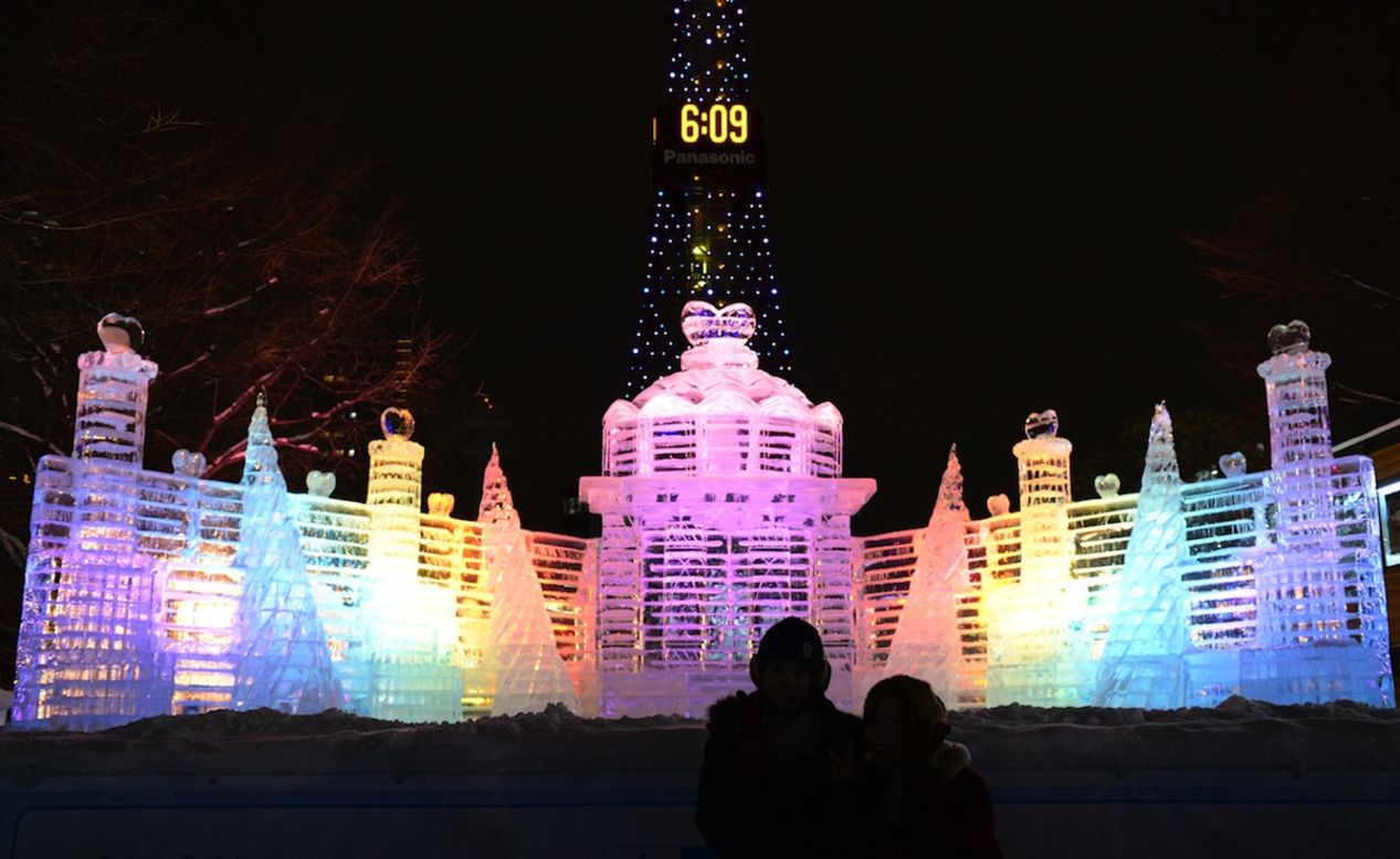 Featuring 199 sculptures made from snow and ice, the 65th annual Sapporo Snow Festival is underway in <a href="http://travel.cnn.com/japan">Japan's</a> Hokkaido prefecture. The illuminated "Palace of the Heart" (pictured) is just the start.