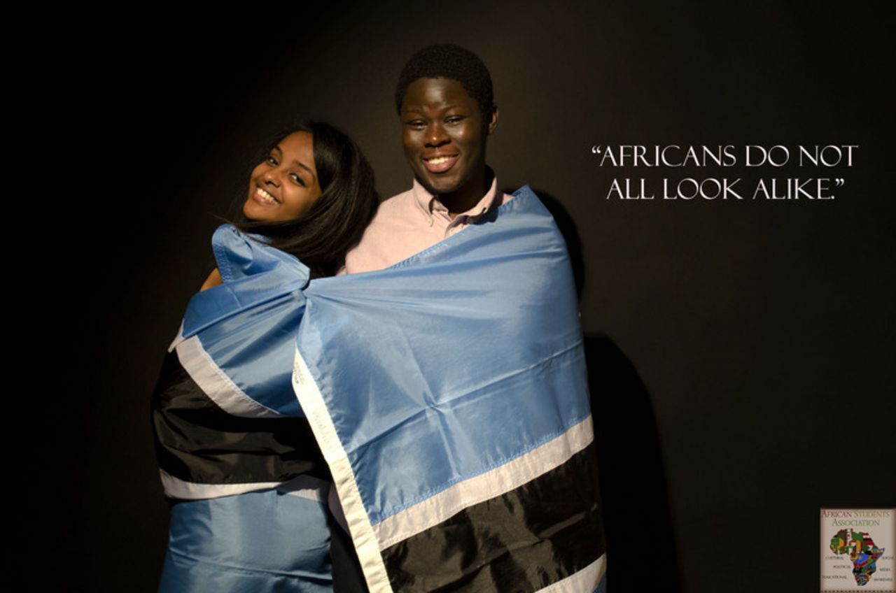The African Students Association of Ithaca College in New York has launched a photo campaign called "The Real Africa: Fight the Stereotype."