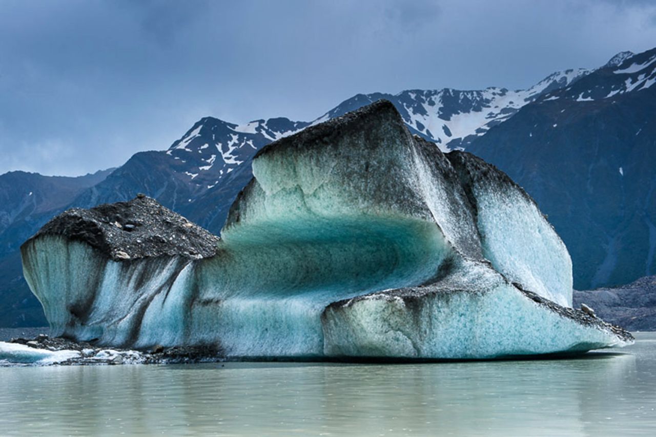The Tasman Glacier's terminus at Tasman Lake provides extraordinary access to icebergs like these. 