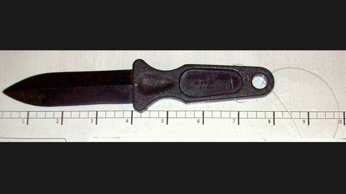 A non-metallic knife was just one item that tried to bypass the security checks, but failed.