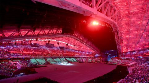 A general view of the stadium during the opening ceremony.