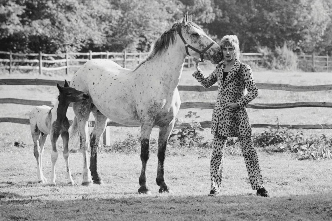 O'Neill says this photo of a 17-year-old Rod Stewart largely came down to chance. "I went down to his house in Essex and he said, 'Do you want to do the shoot with horses?' The horse coat he had on totally matched the horse. You make your own luck but it's all luck."