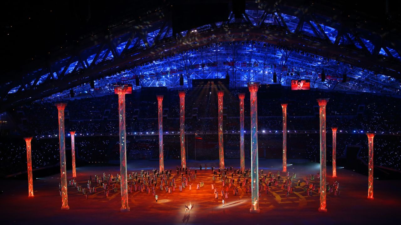 Dancers perform during the ceremony.
