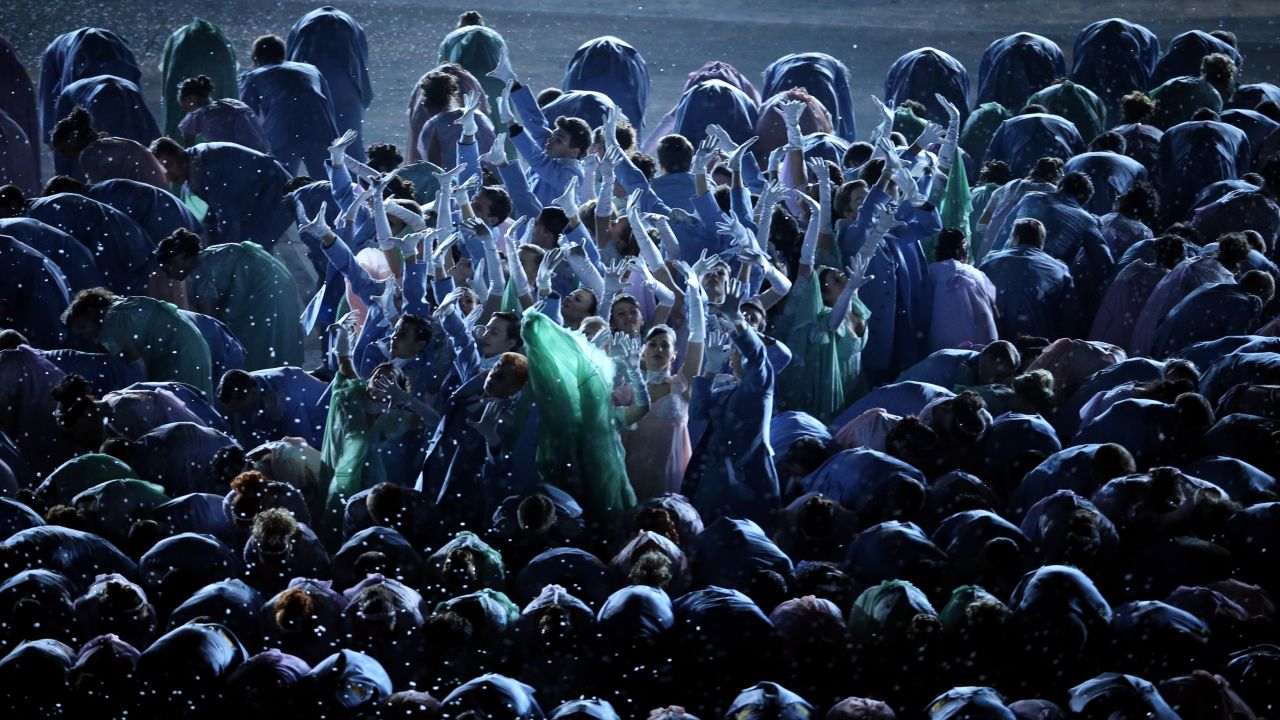 A scene from the dancers' performance.