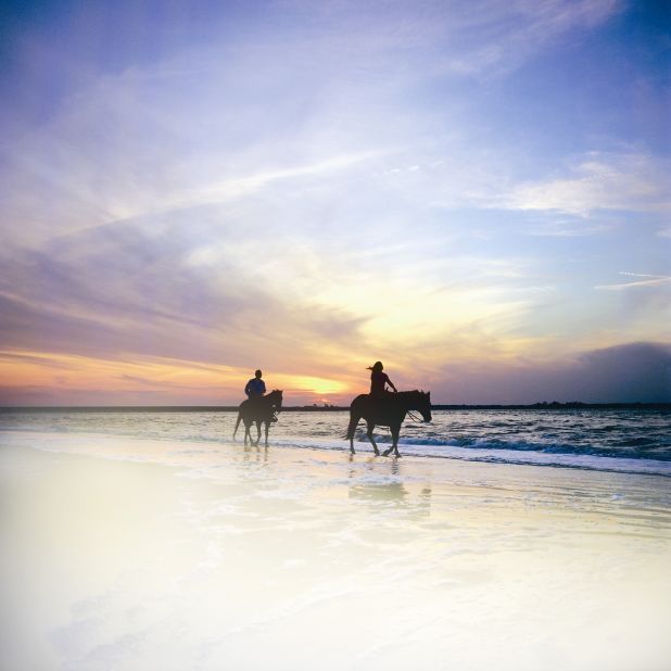 Romantic horseback rides on the beach are part of Amelia Island's allure.