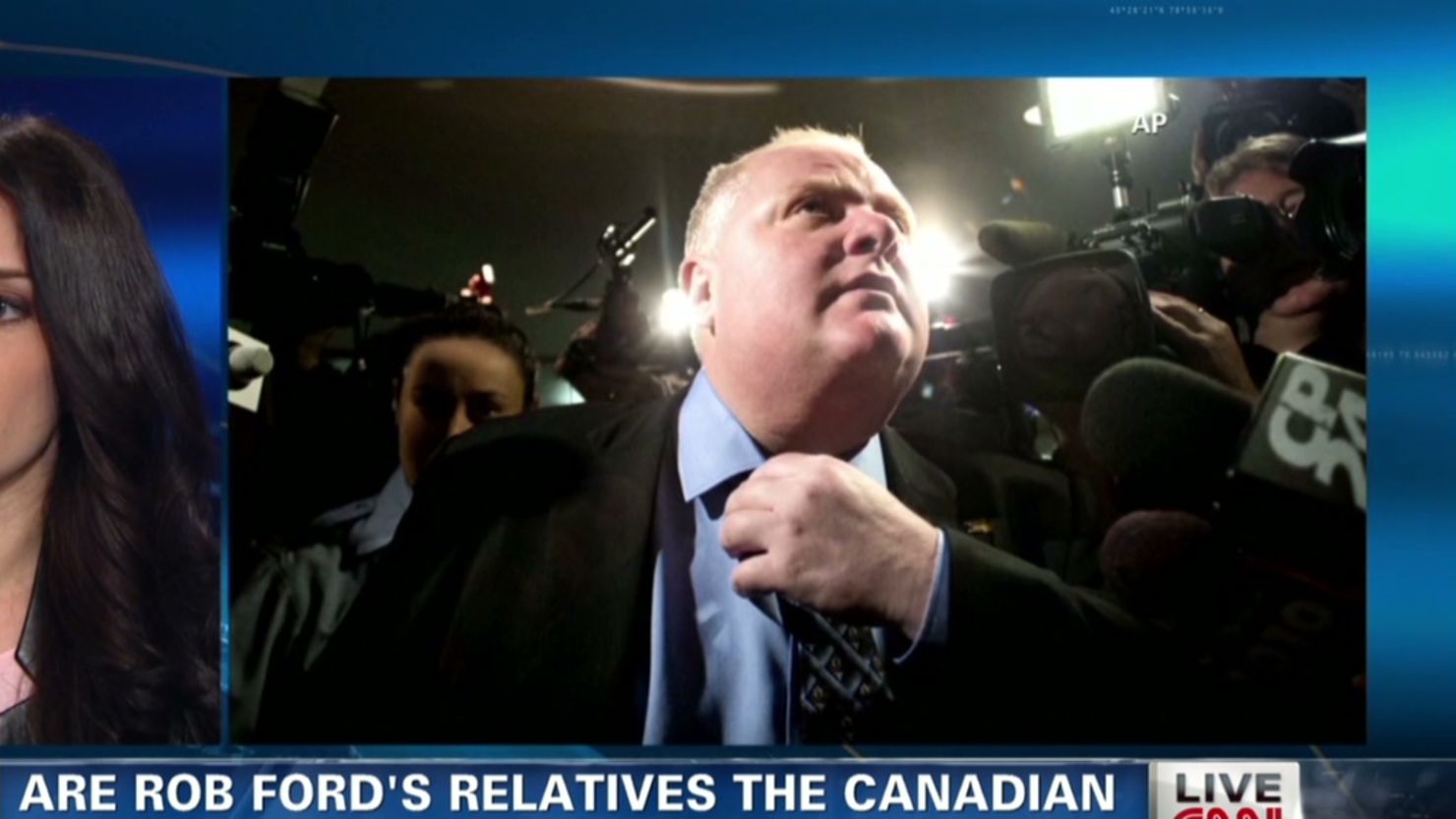 "We are Hollywood North," said Toronto Mayor Rob Ford, making a surprise appearance at the Oscars.