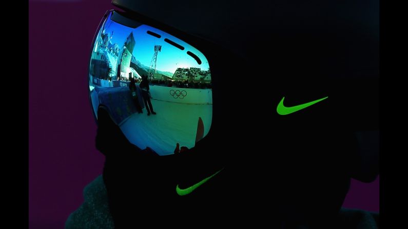 Snowboarder Seamus O'Connor of Ireland looks on during the men's slopestyle semifinals.