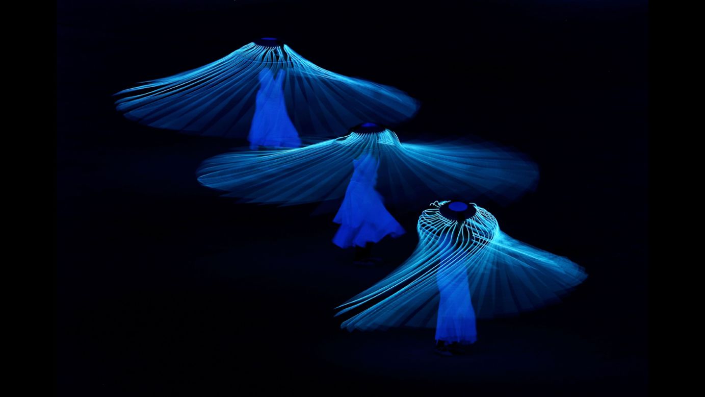 Dancers perform during the opening ceremony, which was held at Fisht Olympic Stadium on Friday, February 7.