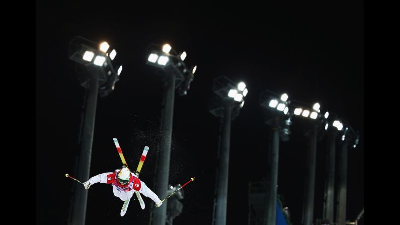 Canadian skier Chloe Dufour-Lapointe competes during the women's moguls final on February 8.