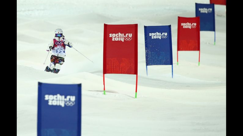 Japan's Aiko Uemura competes in the women's moguls.