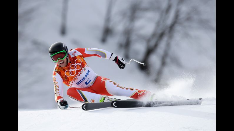 Canada's Benjamin Thomsen skis during the men's downhill on February 9.