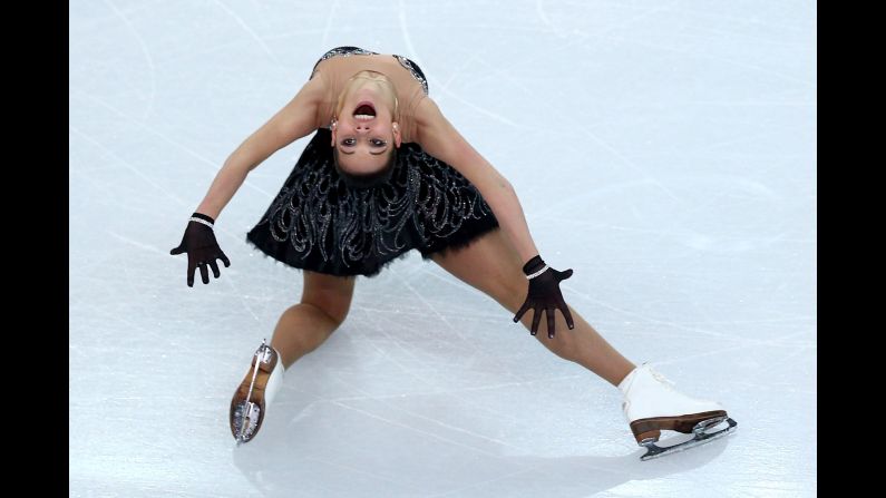 Elena Ilinykh of Russia competes February 9 during the women's free skate.