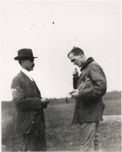 Orville Wright, left, taught a young soldier named Henry "Hap" Arnold, right, to fly at College Park and at Huffman Prairie. Arnold would later go on to become the only five-star general in the history of the U.S. Air Force. 
