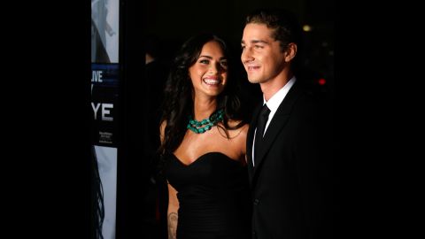 Megan Fox and Shia LaBeouf arrive at the premiere of Dreamworks' "Eagle Eye" at the Mann Chinese Theater on September 16, 2008 in Los Angeles.  