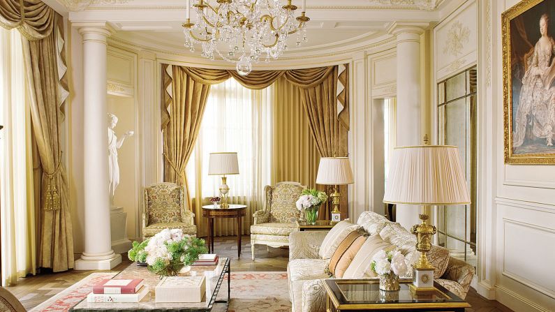 The one-bedroom Royal Suite (though it can be extended up to five bedrooms on request) at the Four Seasons Hotel des Bergues Geneva has been kitted out to resemble Versailles; the furniture is French reproduction, the ceilings are soaring, and the windows offer uninterrupted views of Lake Geneva. 