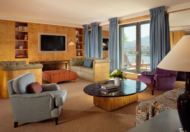 The $26,700 Royal Armleder Suite at Geneva's Le Richemond Hotel is not short on perks. Guests can host a cocktail party on the private terrace (overlooking the Alps and the old city), or relax in the hamman (Turkish bath). Each of the suite's three bedrooms comes with an ensuite bathroom and L'Occitane bath products. 