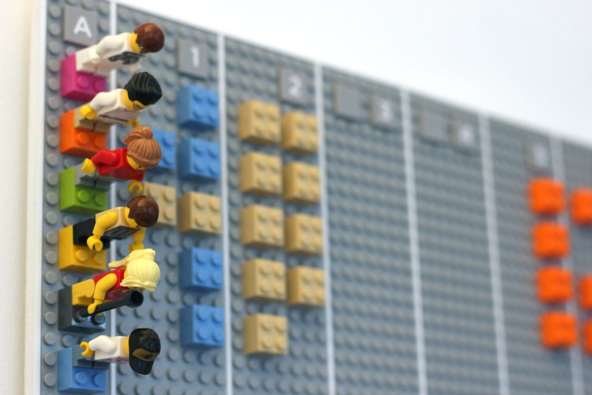 <em>Lego Calendar </em><br /><br />This wall-mounted calendar is made entirely out of of Lego, with color-coded bricks representing time spent on projects. However, this time-planner, designed by <a href="http://vitaminsdesign.com/other/about-vitamins/" target="_blank" target="_blank">Adrian Westaway, Clara Gaggero, Duncan Fitzsimons</a>, and Simon Emberton, is not just a brightly colored gimmick - when you take a photo of it with a smartphone all events and timings are synchronized in an online calendar. <br />