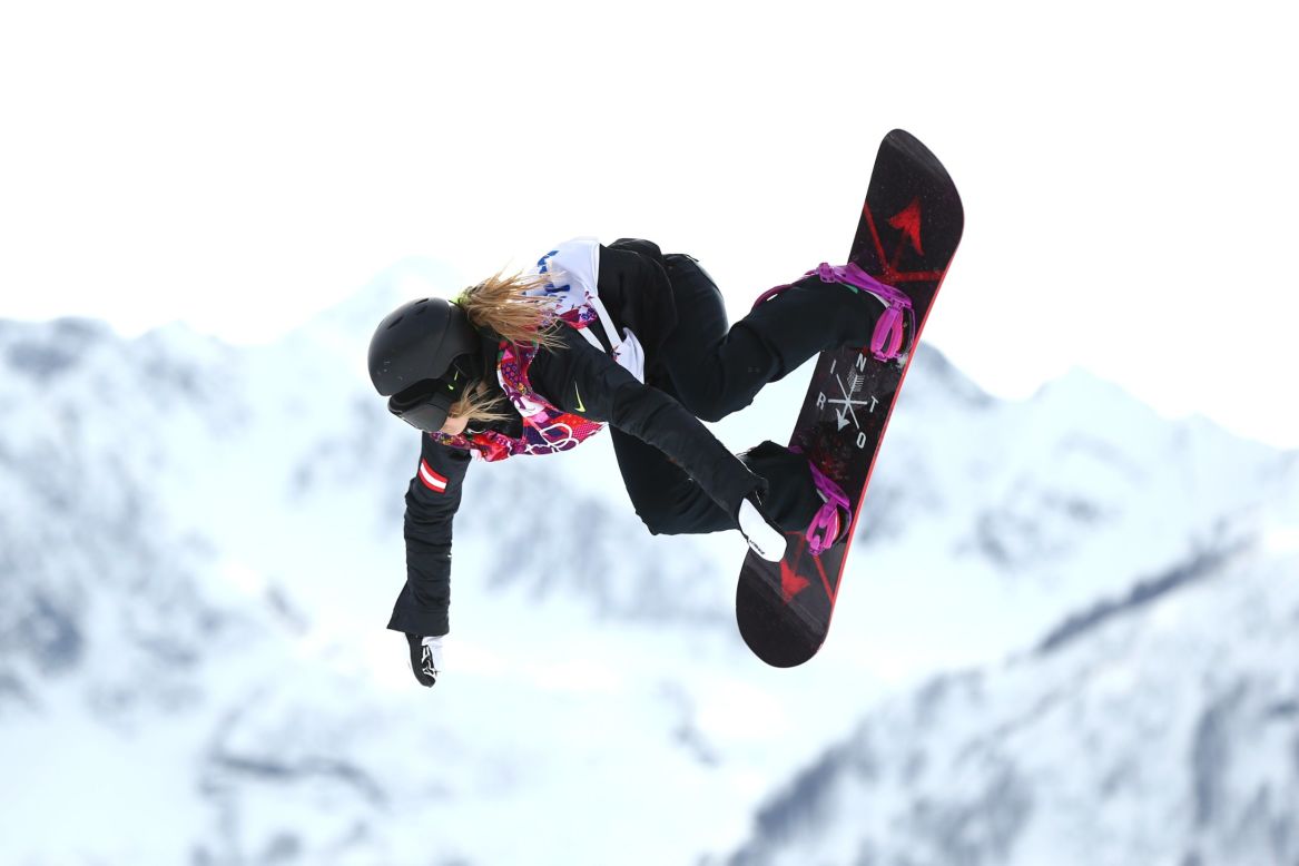 "It was the best feeling just to compete even though it didn't work out the way I wanted," says Austria's Anna Gasser, who qualified fastest for the women's snowboard slopestyle final but finished 10th after suffering two falls and a false start. 