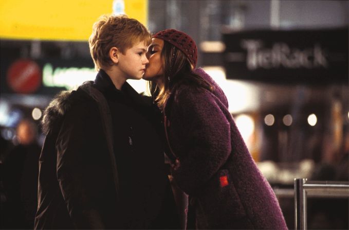 "Love Actually" features Oscar-winning grownup stars, but the airport scene where young Sam (Thomas Sangster) runs after the departing Joanna (Olivia Olson) steals the show. Ah, young love.