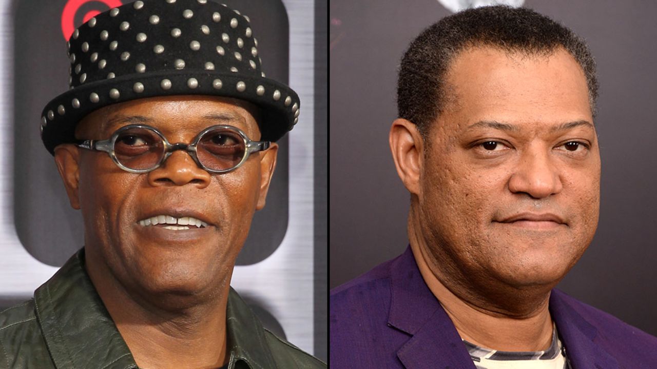 Actors Samuel L. Jackson, left, and Laurence Fishburne