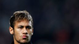 AMSTERDAM, NETHERLANDS - NOVEMBER 26: Neymar of Barcelona looks on prior to the UEFA Champions League Group H match between Ajax Amsterdam and FC Barcelona at Amsterdam Arena on November 26, 2013 in Amsterdam, Netherlands. (Photo by Dean Mouhtaropoulos/Getty Images)