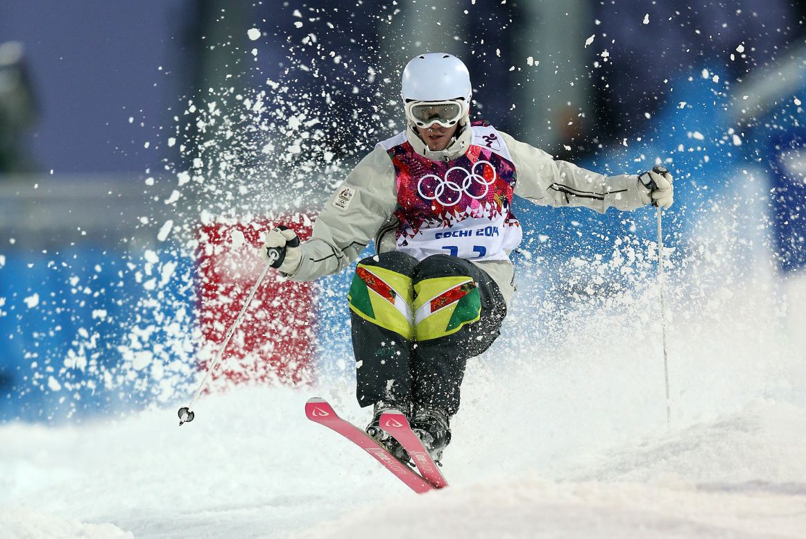 Dale Begg-Smith of Australia competes during the men's moguls on February 10.