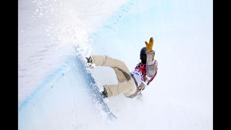 Gregory Bretz of the United States competes in the men's halfpipe.