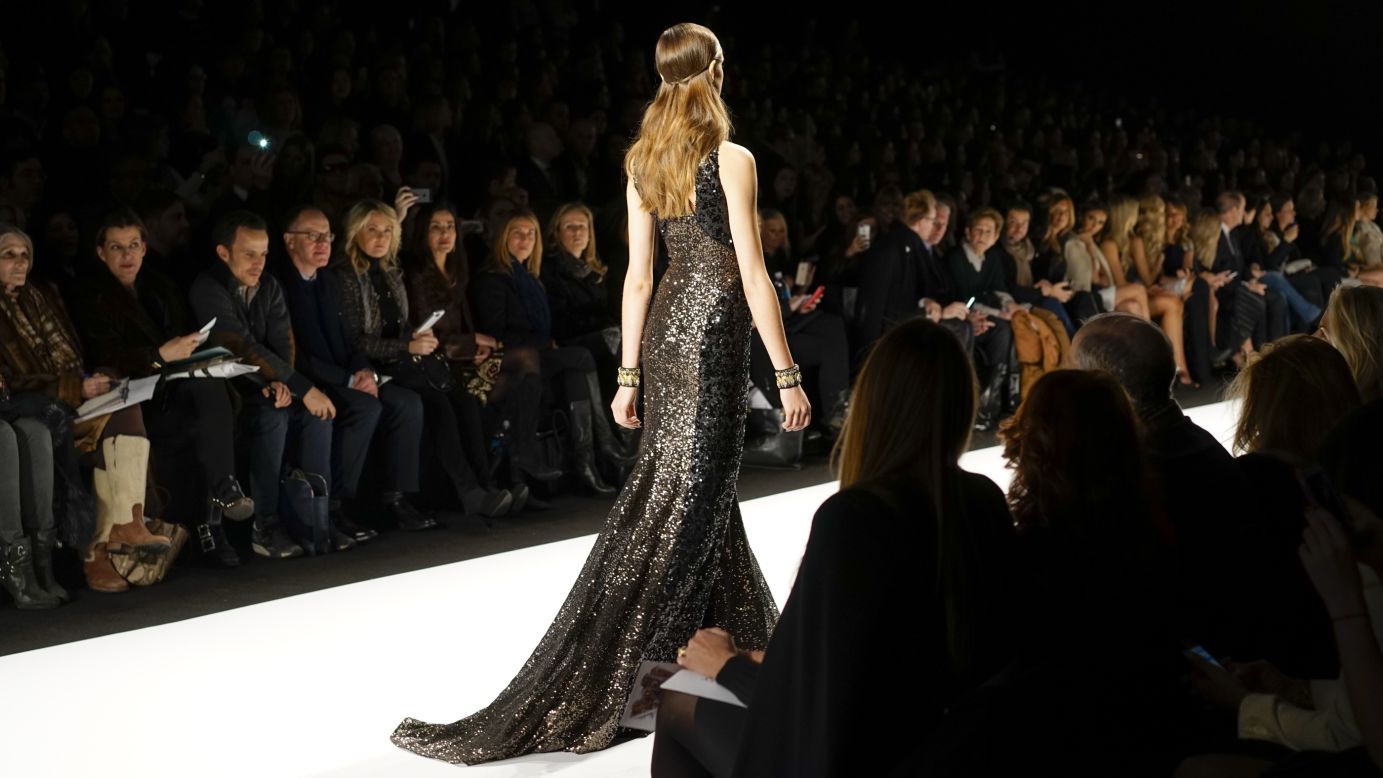 The Badgley Mischka show was not short on gold and sparkles.