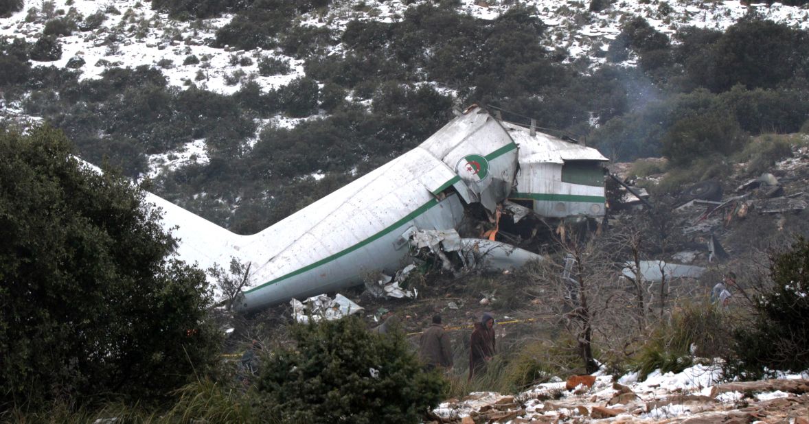 The plane crashed into Mount Fertas, about 500 kilometers (310 miles) east of Algiers.