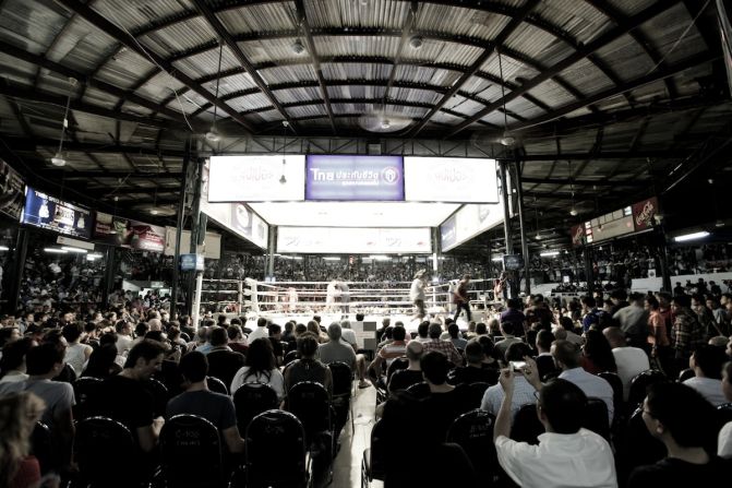 Fans filled the house to capacity on the last night at Bangkok's Lumpinee Boxing Stadium. The stadium holds between 8,000 and 10,000 spectators, depending on seating configuration. 